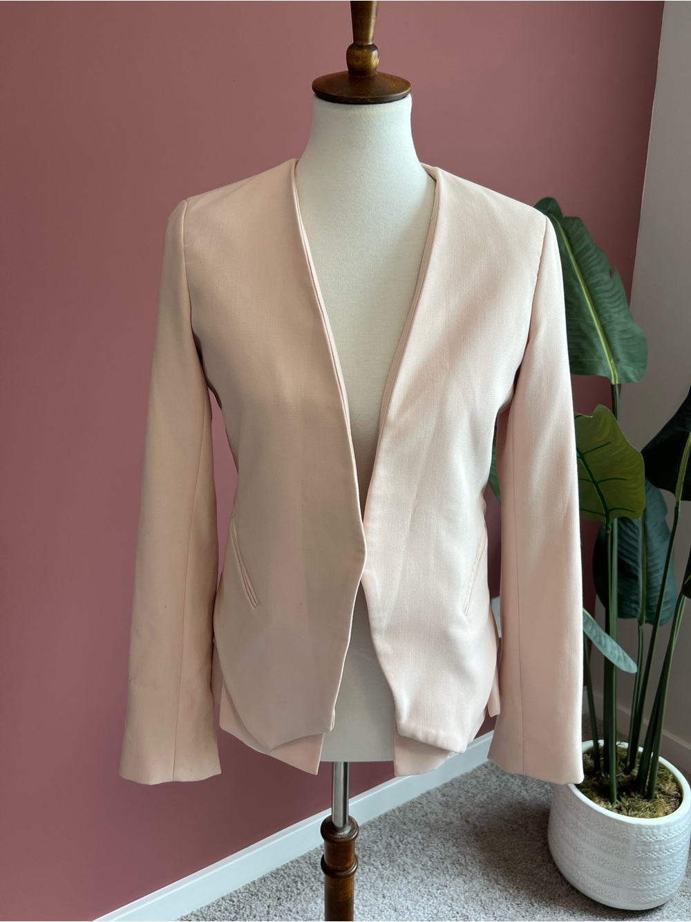 Blush Pink Peplum Blazer XS